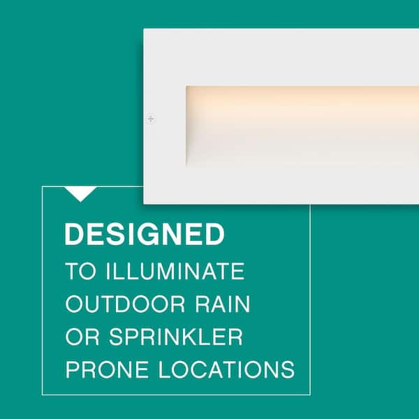 HINKLEY - Hinkley Landscape Lighting Taper Wide Horizontal 12v Step Light, Satin White