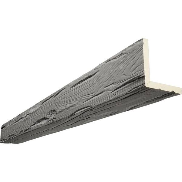Ekena Millwork Endurathane 6 in. H x 4 in. W x 12 ft. L Riverwood Seashell Faux Wood Beam