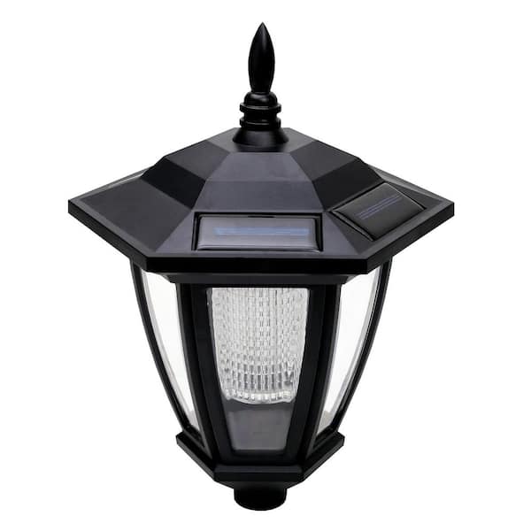 8 in. Tall Hanging/Wall/Stake Outdoor Solar Powered Lantern with LED Light