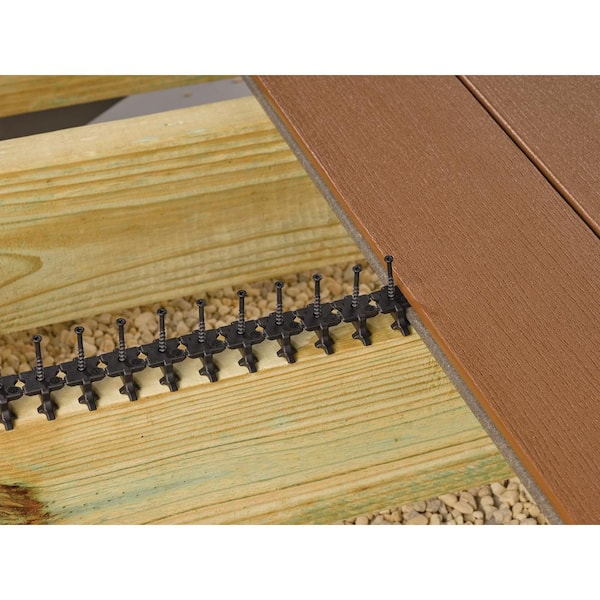 TimberTech EDGELoc for Composite 55 sq. ft. (96 EdgeLoc Glass Filled Nylon Fasteners with 96 Preset 305SS Screws and T15 Drive Bit)