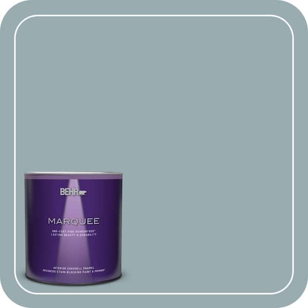 BEHR MARQUEE 1 qt. #BXC-28 Bucolic Blue Eggshell Enamel Interior Paint & Primer
