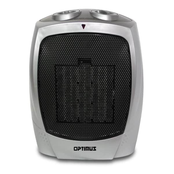 Optimus Portable 6.4in Electric Ceramic Heater with Thermostat