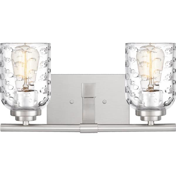 Quoizel Cristal 2-Light Brushed Nickel Vanity Light