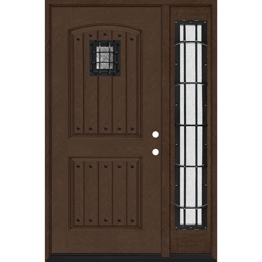 Regency 51 in. x 80 in. 2Panel Plank Cavalier Speakeasy LHIS Hickory Fiberglass Prehung Front Door w/Cavalier 12in.SL price history on PriceWatchPro