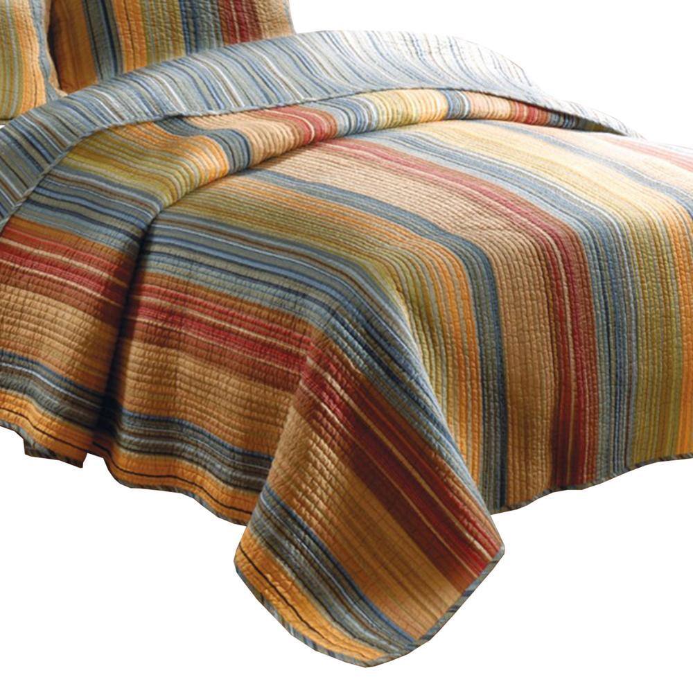Huascaran King Size Multicolor Microfiber Quilt Set