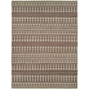 Ivory/Lilac 4 ft. x 6 ft. Reversible Area Rug