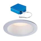 SPEX Lighting - 6-in. Selectable CCT5 New Construction IC Rated Canless Integrated LED White Trim Baffle Fixture