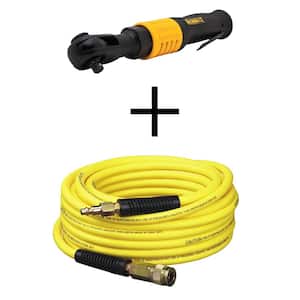 3/8 in. Pneumatic Ratchet and 50 ft. x 1/4 in. Air Hose