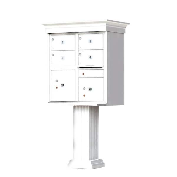 Florence 1570 4-Large Mailboxes 2-Parcel Lockers 1-Outgoing Vital Cluster Box Unit with Vogue Classic Accessories