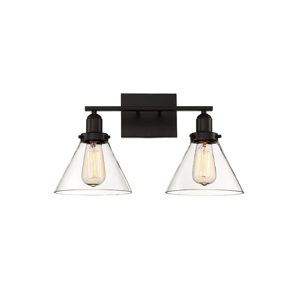 Drake Bronze Two-Light Outdoor Vanity Light