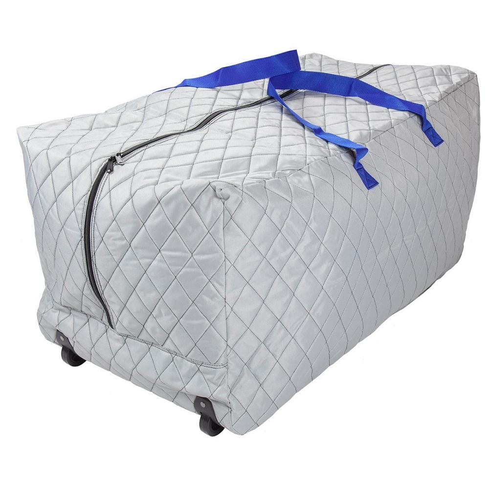 50-Gal. Quilted Rolling Storage Bag in Grey