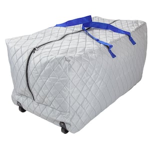 50-Gal. Quilted Rolling Storage Bag in Grey