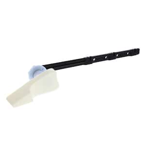 Ultrafit Toilet Tank Trip Lever for Front Left Mount with Cut-to-Fit Plastic Arm and Plastic Handle in Bone