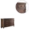 Benjara 17 in. Brown 9 Drawers Dresser with Molded Details and Metal Handle BM232910