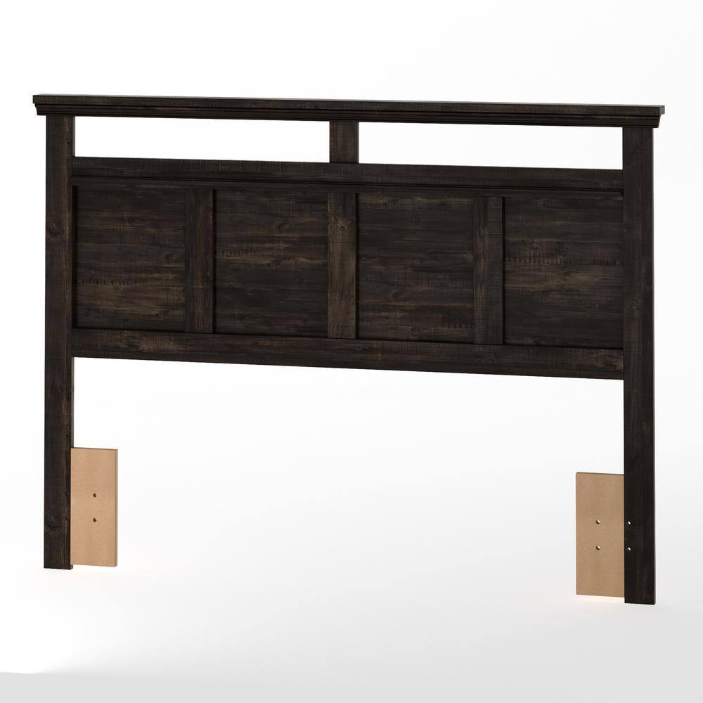 Versa Full/Queen Rubbed Black Wood Headboard