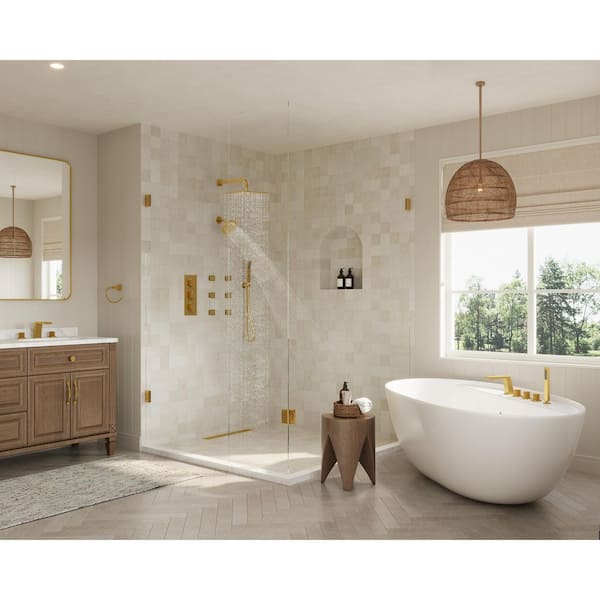 YAWWALK Thermostatic Triple Handles 8-Spray Dual Shower Head