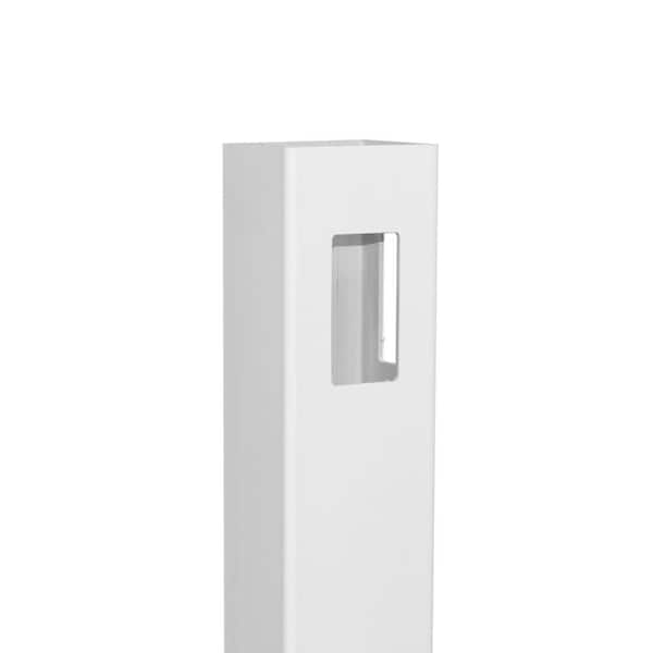 5 in. x 5 in. x 7 ft. White Vinyl Fence Corner Post