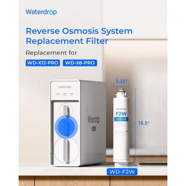 Waterdrop X12-PRO 1200 GPD Reverse Osmosis System, Alkaline NSF