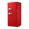 JEREMY CASS 3.5 cu. ft. Retro Refrigerator Mini Fridge with Freezer, 2 ...