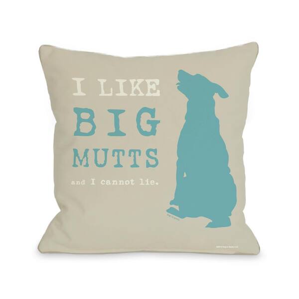 Unbranded I Like Big Mutts Polyester Standard Throw Pillow