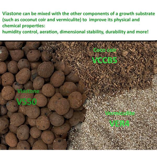 Viagrow 1.76 cu. ft. ViaStone Hydroponic Gardening Medium Grow Rock Viagrow 1.76 cu. ft. ViaStone Hydroponic Gardening Medium Grow Rock