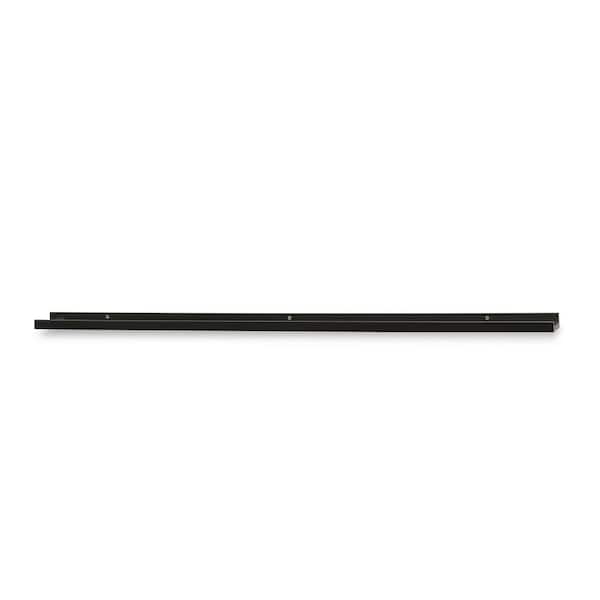 Photo Ledge 3.5 in. D x 46.5 in. W x 1.25 in. H Black MDF Decorative Wall Shelf