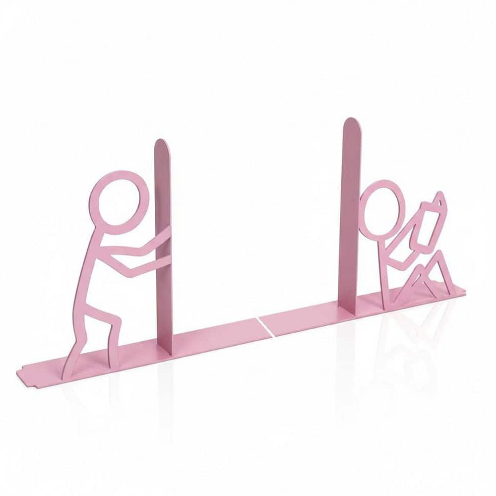 Pink Decorative Metal Bookends for Home Office and School, Gift