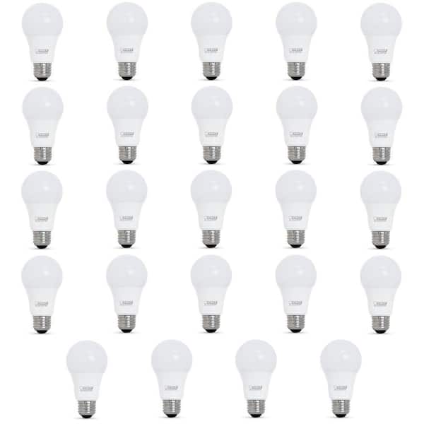 Feit Electric 100-Watt Equivalent A19 Dimmable CEC Title 20/24 90+ CRI E26 Medium LED Light Bulb Soft White 2700K(24-Pack)