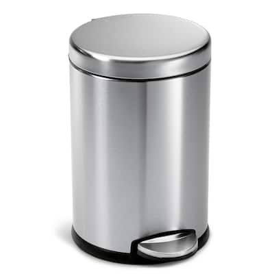 simplehuman 45-Liter Fingerprint-Proof Brushed Stainless Steel Butterfly  Step-On Trash Can CW1897 - The Home Depot