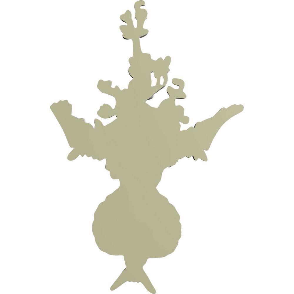 White Primed Polyurethane Floral Crown Moulding Applique