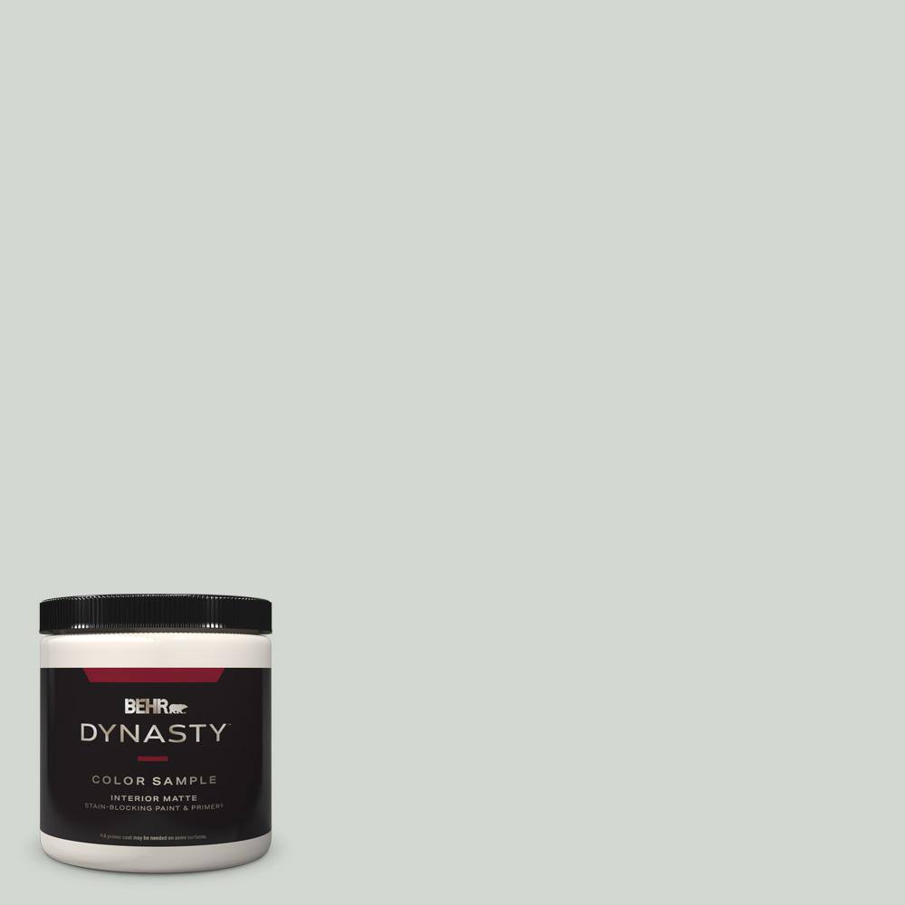 BEHR DYNASTY 8 oz. #N410-2 Brook Green Matte Stain-Blocking Interior ...