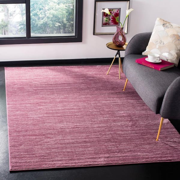 Vision Grape 3 ft. x 5 ft. Solid Marle Area Rug
