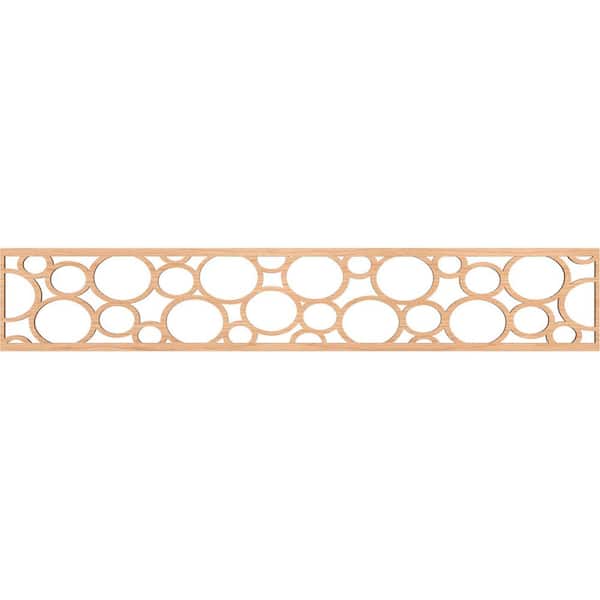 Ekena Millwork Hemingway Fretwork 0.375 in. D x 46.625 in. W x 8 in. L Hickory Wood Panel Moulding