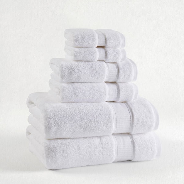 Bellmare Towel White Cotton 6-Pieces Towel Set