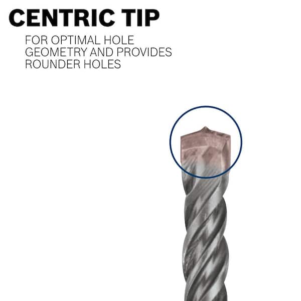 Bosch Bulldog 5-Piece Carbide Masonry Drill Bit for SDS-Plus Drill