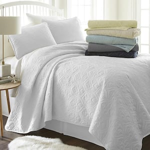 Damask Quilted Coverlet Set