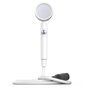 Ecco Spray 3 Mode Outdoor Shower Head with Magnetic Mount Fixed and Handheld Shower Head 3.0 GPM in White