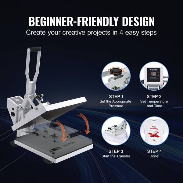 VEVOR Heat Press Machine 15 in. x 15 in. Digital Heat Transfer