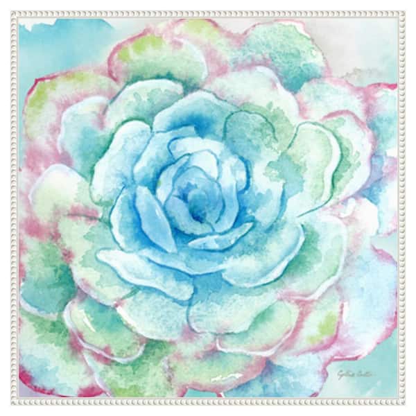Amanti Art Sweet Succulents I by Cynthia Coulter 30 in. W x 30 in. H Canvas Float Frame in White