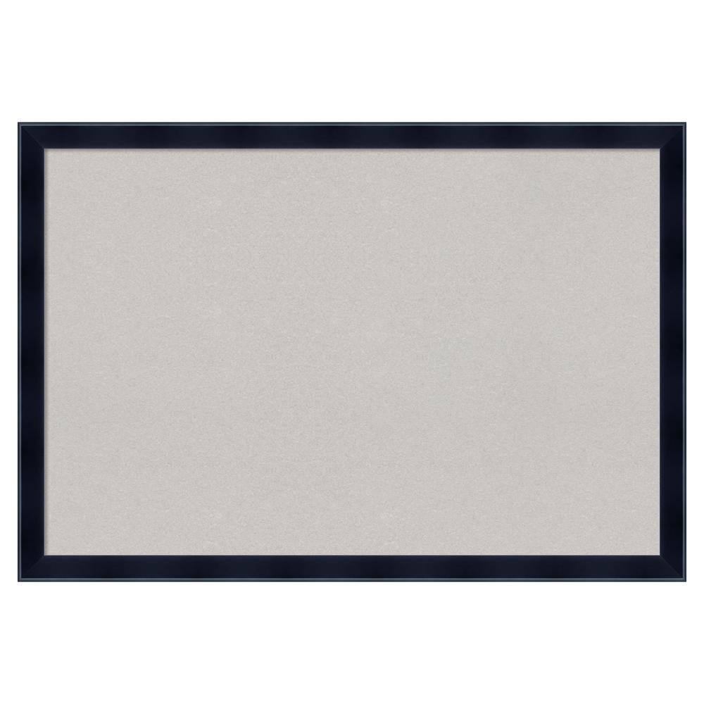 Amanti Art Madison Black Wood Framed Grey Corkboard 38 in. x 26 in