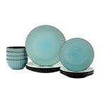 Juliette 12-Piece Caribbean Ceramic Dinnerware Set (Service for 4)