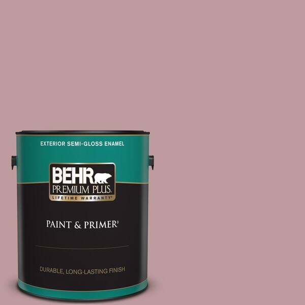 BEHR PREMIUM PLUS 1 gal. #BIC-06 Desert Lights Semi-Gloss Enamel Exterior Paint & Primer