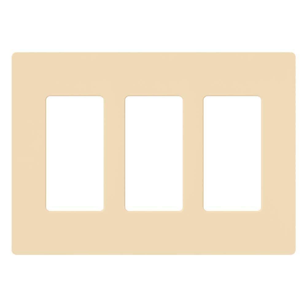 Claro 3 Gang Wall Plate for Decorator/Rocker Switches, Gloss, Ivory (CW-3-IV) (1-Pack) price history on PriceWatchPro