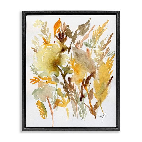 Stupell Industries Abstract Autumn Foliage by Alexandria Gilbert Kincaid 1 Piece Floater Frame Graphic Print Nature Art Print 21 in.x17 in.