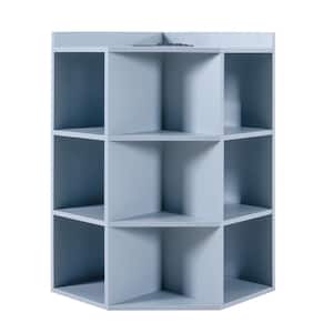 Corner Cube Storage Cabinet for Small Space with USB Ports and Outlets in Gray