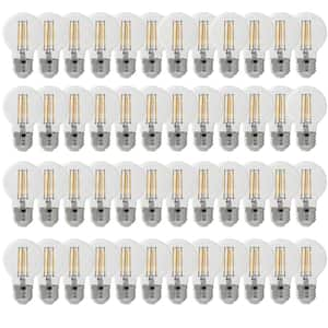 60-Watt Equivalent G16.5 Globe Dimmable Filament Clear CEC Title 20 E26 LED Vintage Edison LIght Bulb Soft White 48-Pack