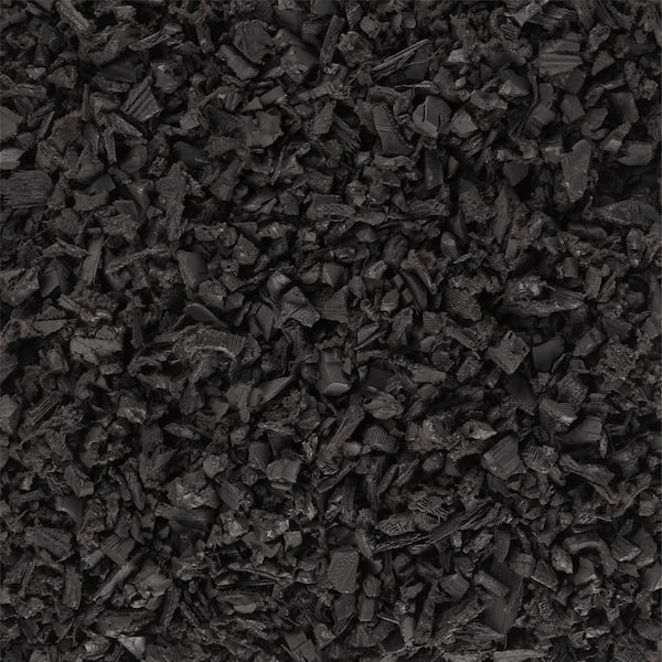 Image of Black rubber mulch pile