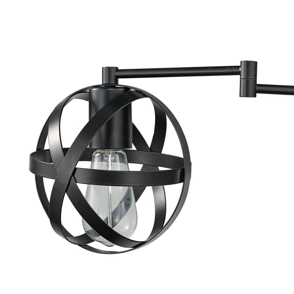 Bronze Vintage Industrial Swing Arm Wall Sconce, 15.8" Direct/Plug-In