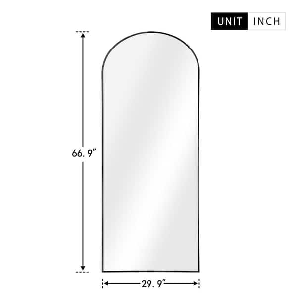 NEUTYPE 30 in. W x 67 in. H Modern Arched Framed Wall Bathroom