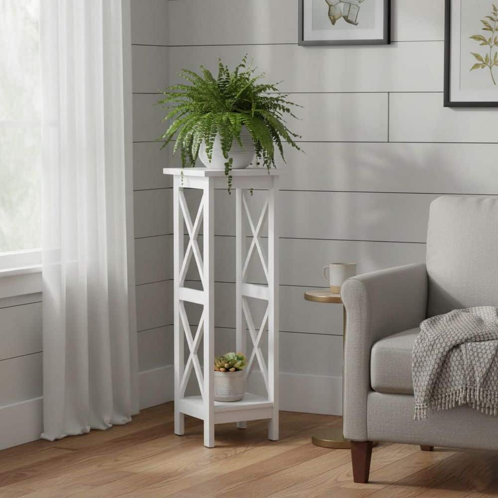 International Concepts 36 in. H White Plant Stand OT08-3069X - The